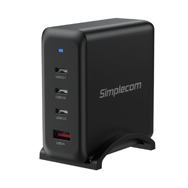 Simplecom CU400 4-Port PD 100W GaN Fast Charger 3xUSB-C + USB-A for Phone Tablet Laptop