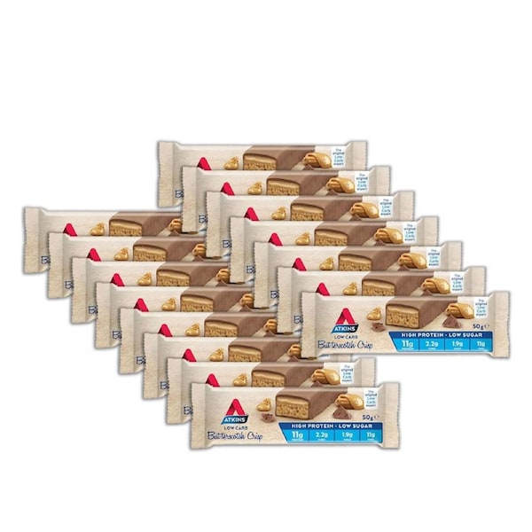 15pc Atkins 50g Advantage High Protein/Low Sugar Bar Butterscotch Crisp