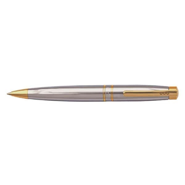 Scripto Premium Tribute Durable Home Strationary Ball Point Pen Chrome/Gold