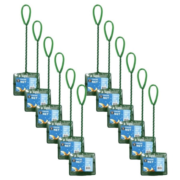 12x Dudley's World Of Pets 4 Inch Aquarium Fish Tank Care Transfer Scoop Net