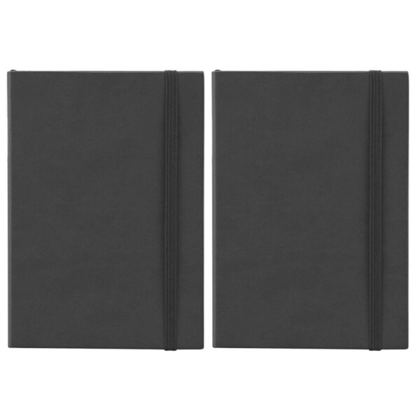 3x Scripto Premium A6 Flexi Home Office Writing Journal Black/Plain Paper