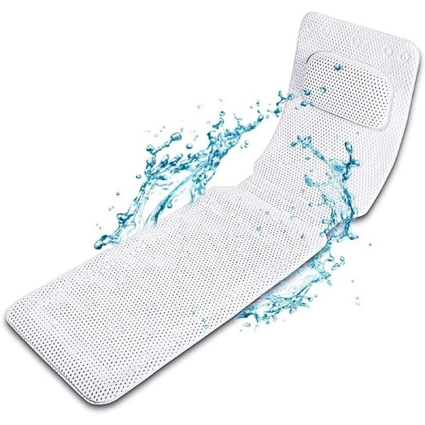 Full Body Spa Bathtub Pillow Mat, Spa Bath Mattress Pillow Bathtub Cushion Mattress for Neck Back and Tailbone Support