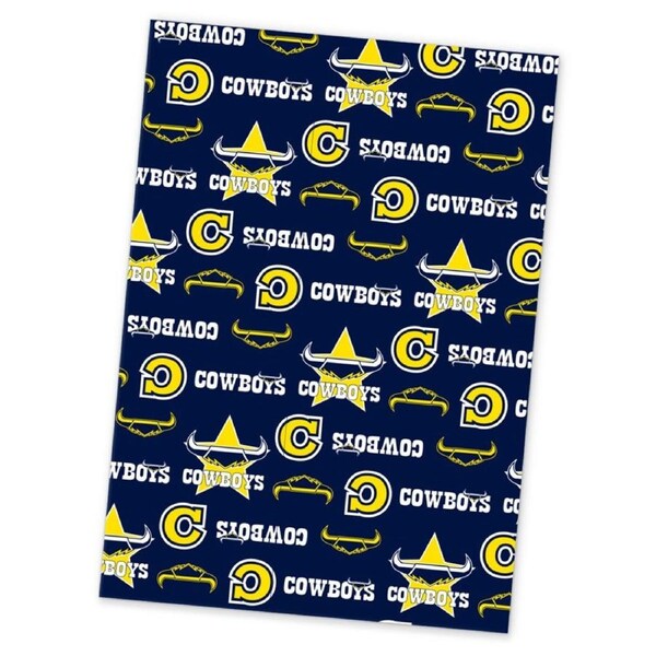 North QLD Queensland Cowboys NRL Wrapping Paper Gift Wrap