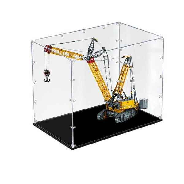 Acrylic Display Case for LEGO 42146 Technic Liebherr Crawler Crane LR 13000 Figure Storage Box Dust Proof Glue Free