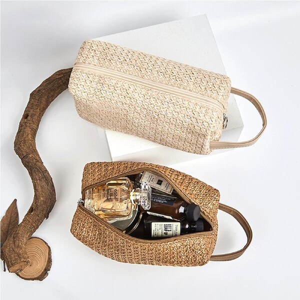 2 Pack Simple Cosmetics Storage Portable Travel Wash Makeup Bag