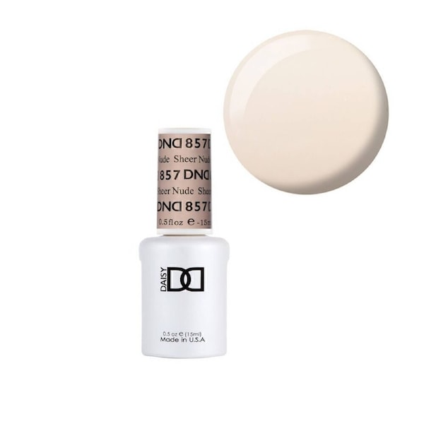 DND 857 Sheer Nude - DND Collection Nail Gel Polish 15ml - Single Gel Bottle