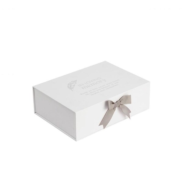 Splosh Sympathy In Loving Memory Keepsake Box/Memorabilia Storage White 25cm