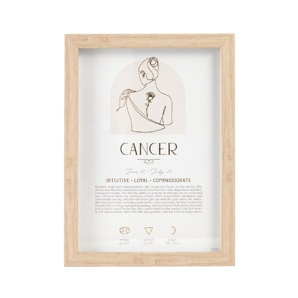 Splosh Mystique Framed Print Cancer Standing/Hanging Zodiac Home Decor 20x33cm