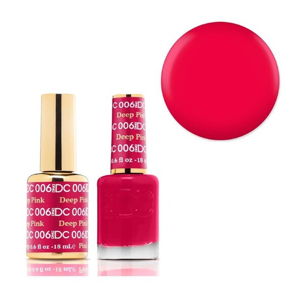 DND 006 Deep Pink - DC Collection Gel Polish 18ml - Single Gel Bottle