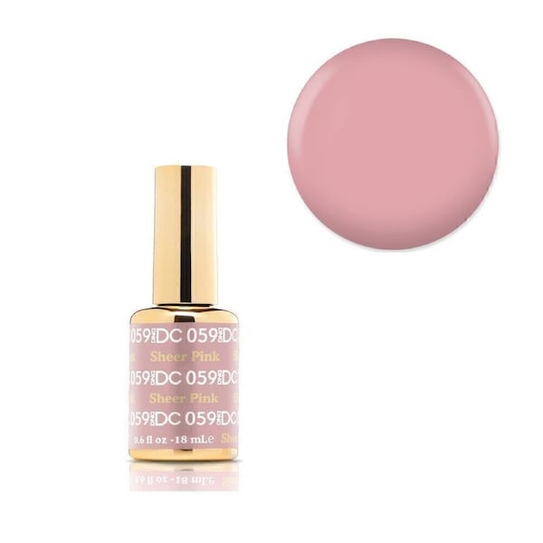 DND 059 Sheer Pink - DC Collection Gel Polish 18ml - Single Gel Bottle