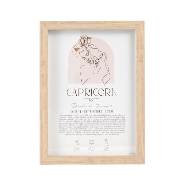 Splosh Mystique Framed Print Capricorn Standing/Hanging Zodiac Decor 20x33cm