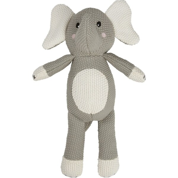 Splosh Baby Elephant Soft Cotton Knitted Plush Toy Stuffed Animal 32cm Grey 0+