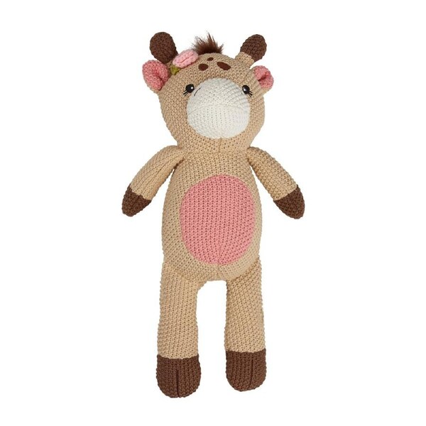 Splosh Baby Giraffe Soft Cotton Knitted Plush Toy Stuffed Animal 32cm Pink 0+