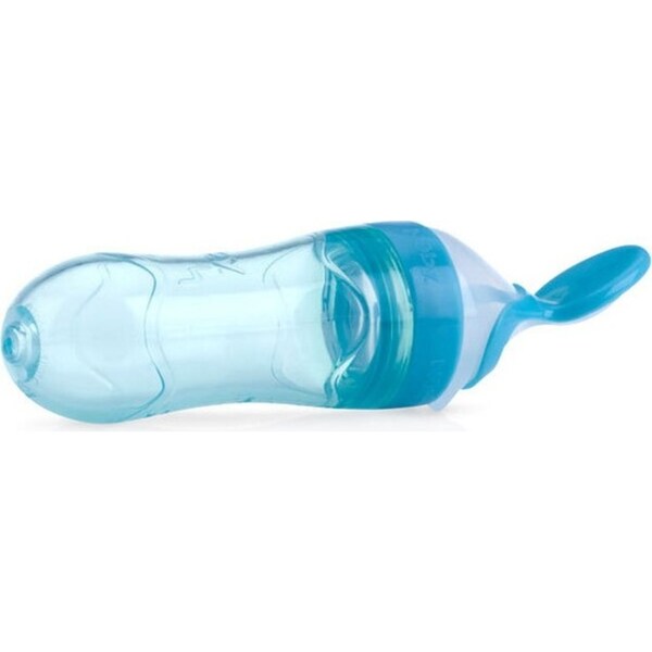 Nuby Soft BPA Free Silicone Squeeze Feeder w/ Spoon & Cover 3m+ Assorted