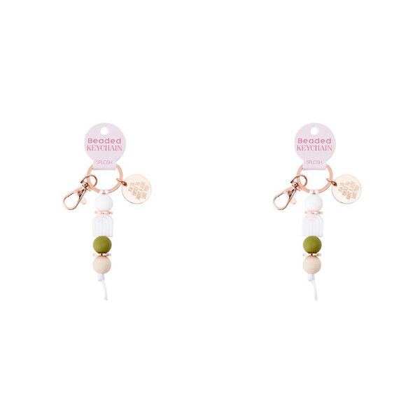 2x Splosh Mothers Day Lucky Silicone Keyring Hanging Charm Keychain Accessory