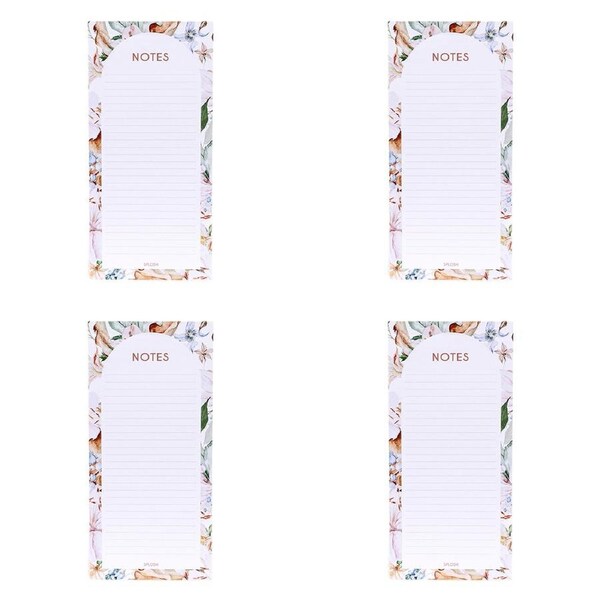 4x Splosh Mothers Day Magnetic Notepad Writing Pad Stationery Notes 21x10cm