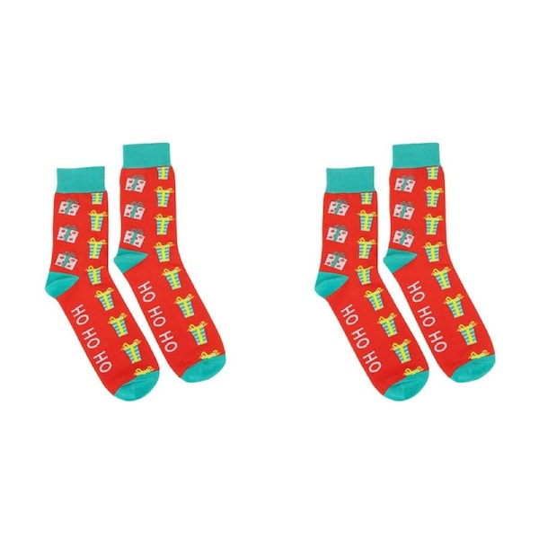 2x Splosh Christmas Presents Fashion Printed Crew Socks One Size Adult Unisex