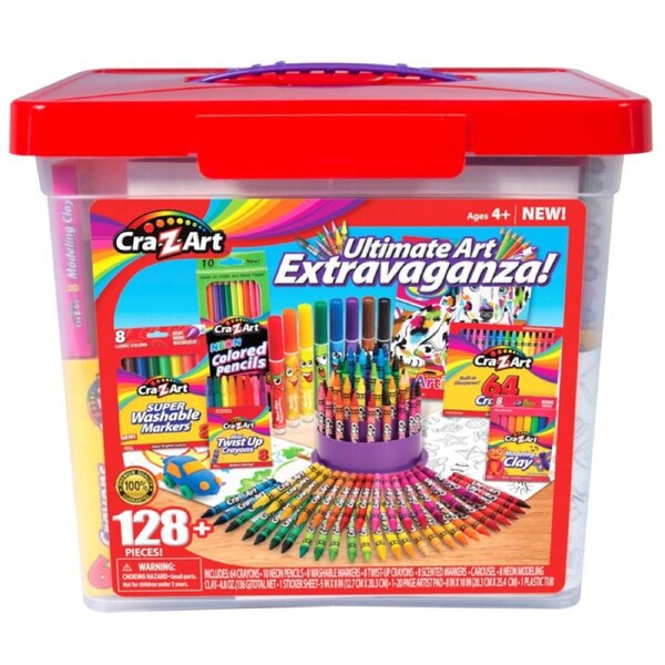 Cra-Z-Art Ultimate Art Extravaganza 128+ Piece Art Tub