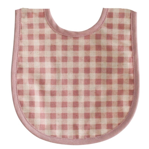 Alimrose Designs Bib Rose Check Linen