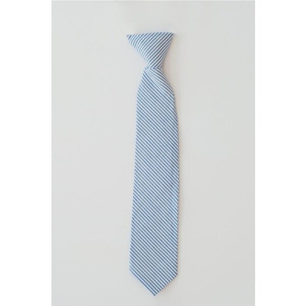 Foxy Fellow Finch Blue Stripe Neck Tie
