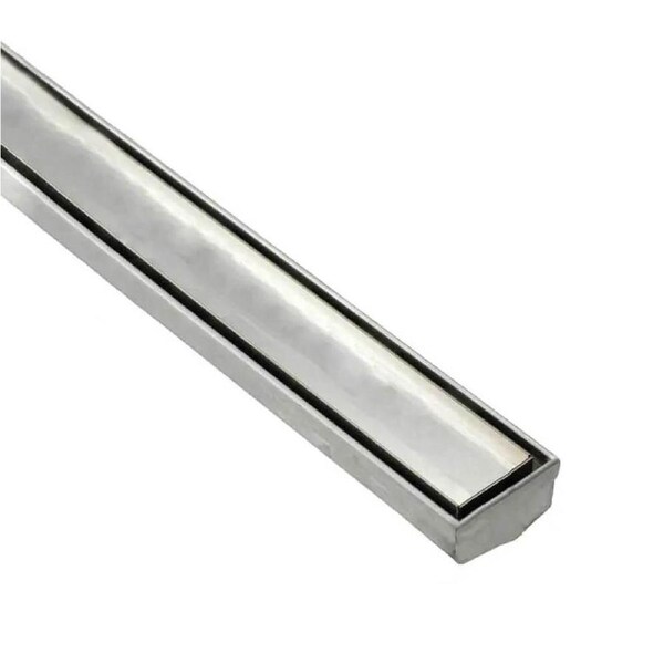 DrainTEK Custom Slim Shower Grate - Tile Insert - 45mm - Brushed Finish (Up to 500mm)