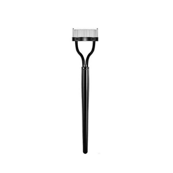 Eyelash Comb Lash Separator Mascara Lift Curl Metal Brush Beauty Makeup Tool - 2x
