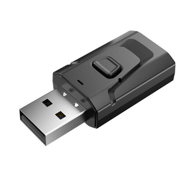 USB Bluetooth 5.0 Transmitter Receiver Audio Adapter AUX 3.5mm TV PC Speaker - 2 In 1