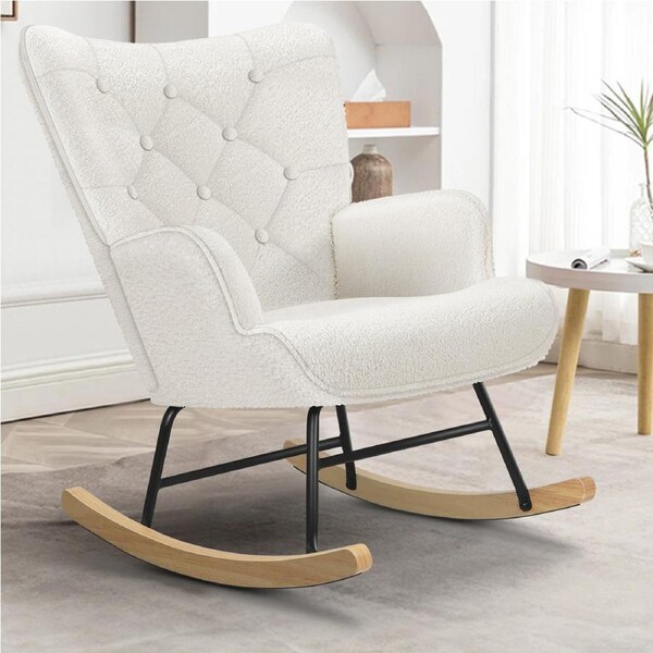 ALFORDSON Rocking Chair Accent Armchair Boucle