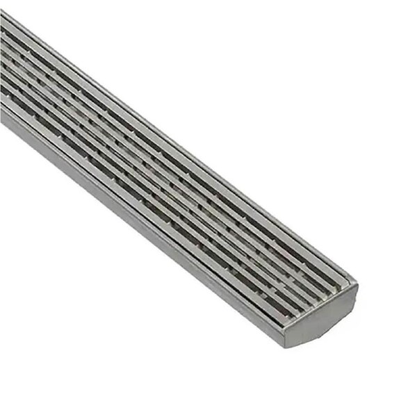 DrainTEK Custom Wedge Wire Shower Grate - 45mm - Brushed Finish (Up to 500mm)