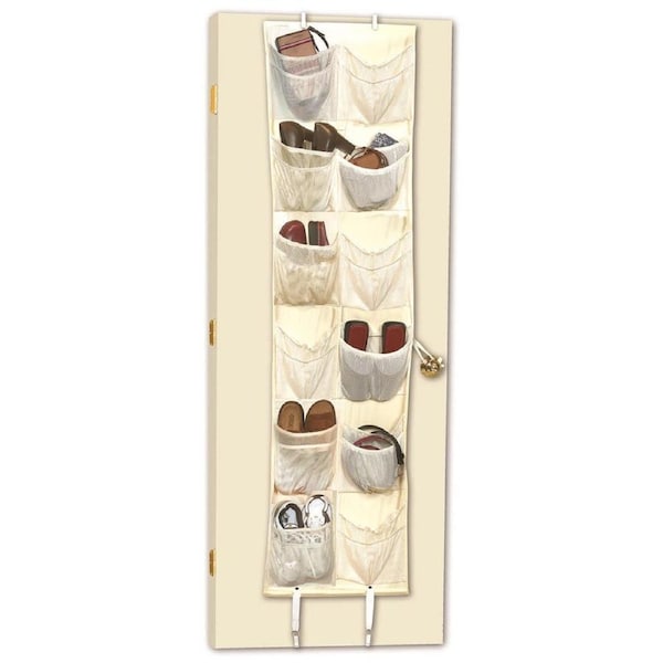 Jokari 54cm Scrap-n-Store Hanging Closet Organiser Shoes Storage Rack Cream