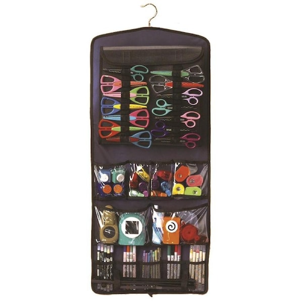 Jokari Scrap N Stor Organiser Hanging Pocket Storage Portable Rack Black 30cm