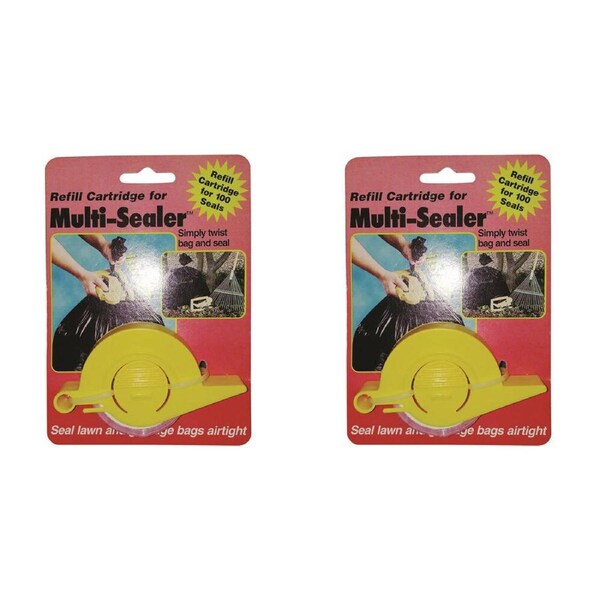 2x Jokari Multi-Sealer Refill Cartridge/Sealing Waste Bag For 100 Seals YLW 15cm