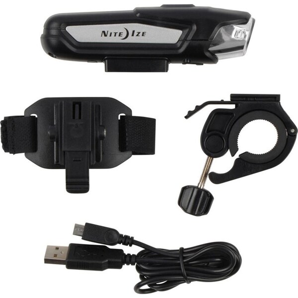 4pc Nite Ize Radiant 750 Pro Rechargeable Bike LED Light Accessory Set Black