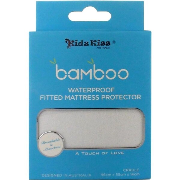 Kids Kiss Bamboo Fitted Waterproof Cradle Mattress Protector/Cover Ultra Thin
