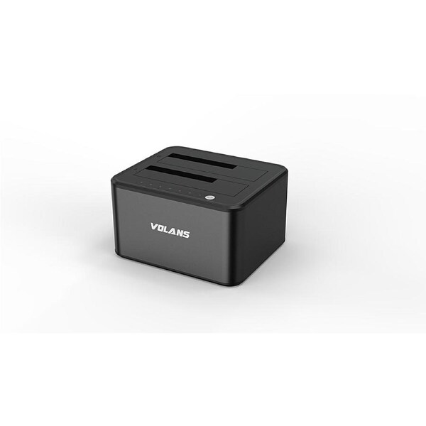 VOLANS VL-DS30S Dual Bay Usb3.0 Aluminium Docking Station For 2.5" and 3.5" Sata Hdd