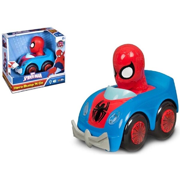 Marvel Hero Bump No Go Spider-Man Car Ages 2+ New Toy Race Play Spiderman Crash