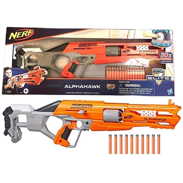 NERF Elite Accustrike Alphahawk inc 30 official Darts Ages 8+ New Toy Gun Fire