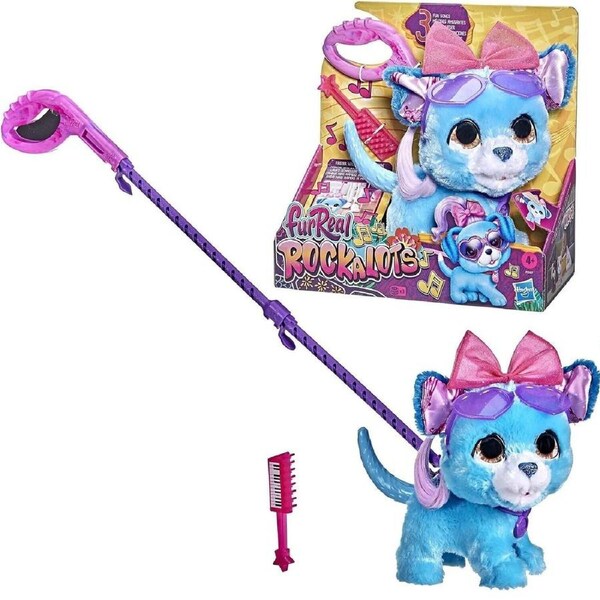 FurReal Rockalots Musical Interactive Walking Puppy Toy Sound Effects Pet Dog