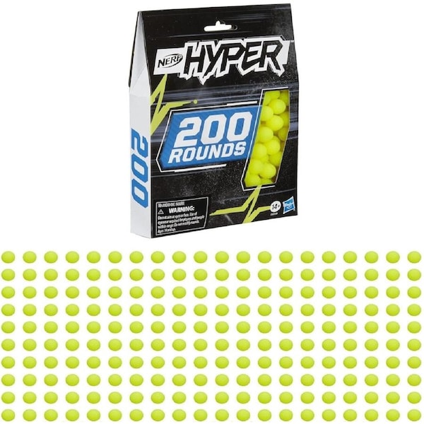 NERF Hyper 200 Round Refill Includes 200 Hyper Rounds for Use Hyper Blasters
