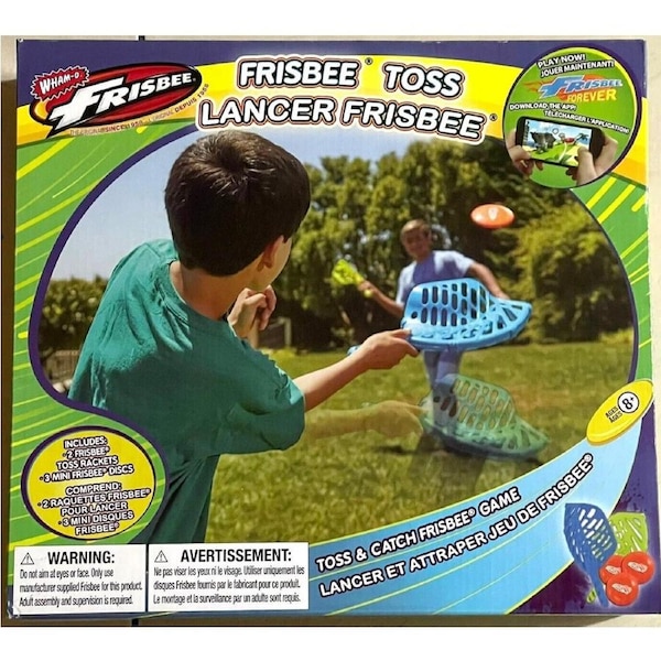 WHAM-O Toss and Catch Frisbee Toss Game Lancer Ages 8+ New Toy Racket Discs Play