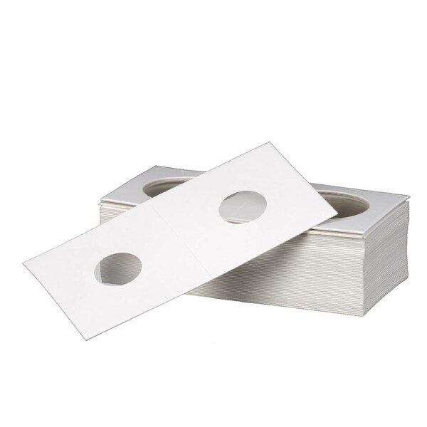 Staple Coin Collection Cardboard Holder Flips 2" X2" Inches Clear Window Protect Australia Holders Coins Display Storage Money Penny Stock 17.5mm 600X