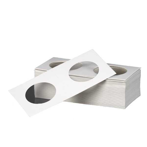 Staple Coin Collection Cardboard Holder Flips 2" X2" Inches Clear Window Protect Australia Holders Coins Display Storage Money Penny Stock 31.5mm 600X