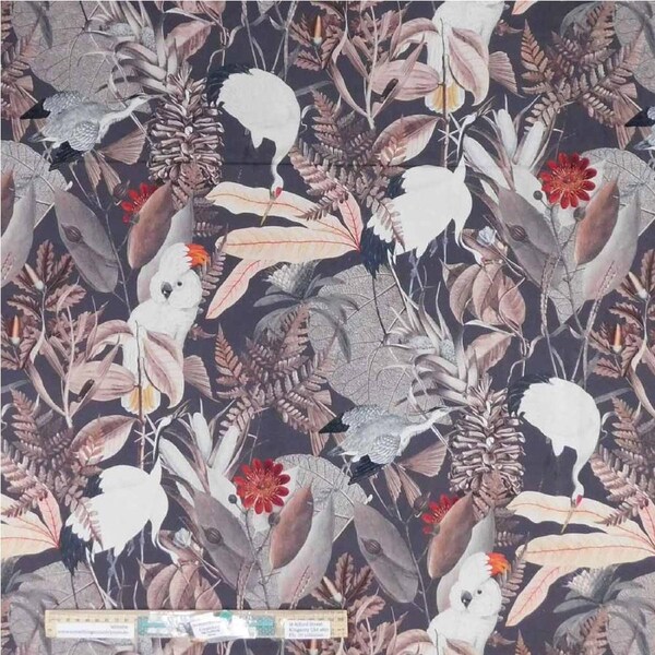 Quilting Patchwork Sewing Backing Cotton Linen Exotic Grey 50x137cm