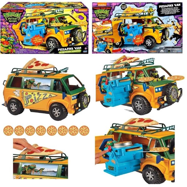Teenage Mutant Ninja Turtles TMNT Movie Pizza Van Delivery Fire Launch Play Gift