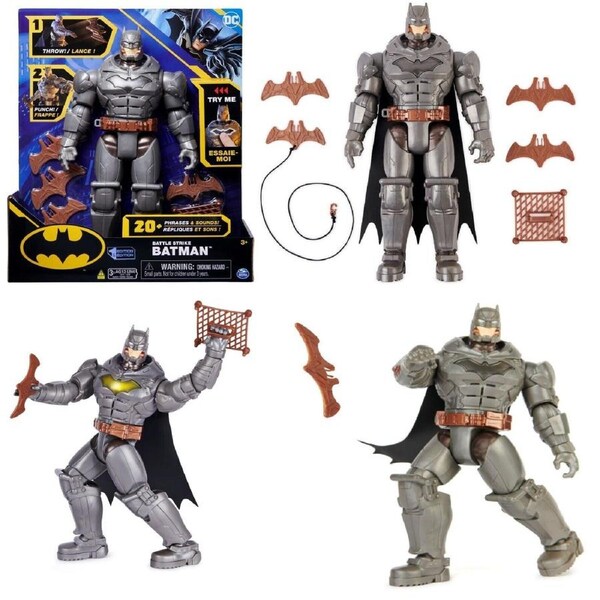 Batman 12 Inch Battle Strike Action Figure with Sounds and Phrases Armour Play