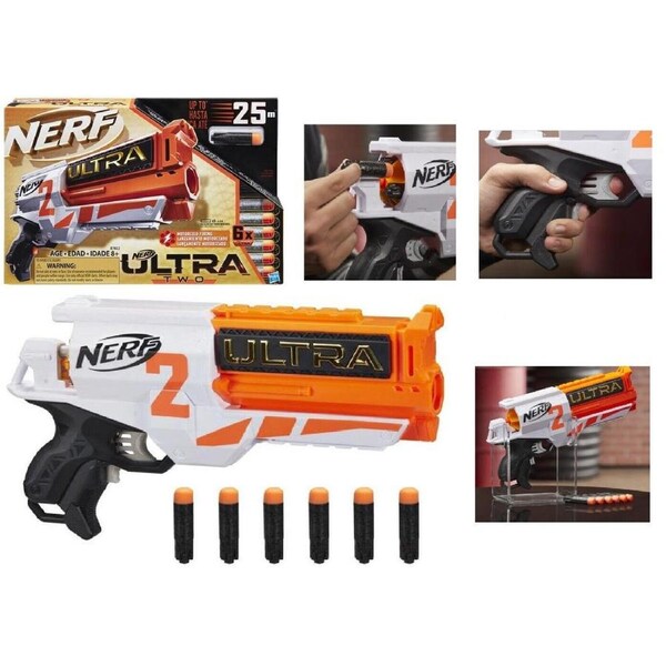 Nerf Ultra Two Motorized Blaster 6 Darts Ages 8+ Toy Gun Fire Blast Game Fun