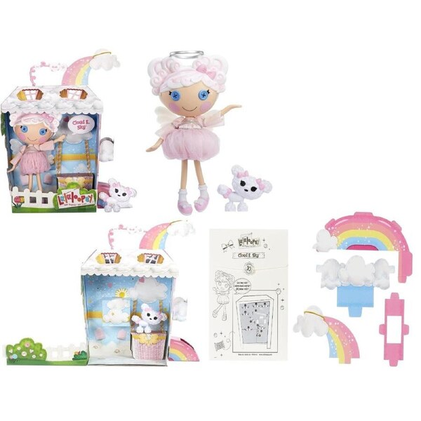 Lalaloopsy-cloud E.sky-Large 13 Inch Doll Crumbs Sugar Cookie Pet Puppy Sky Play Fashion Fun
