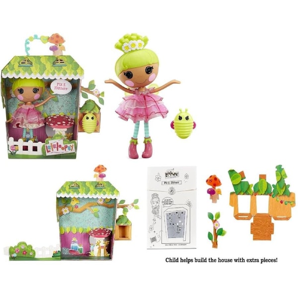 Lalaloopsy Large 13 Inch Doll Pix E Flutters Pet Puppy Sky Play Fashion Fun