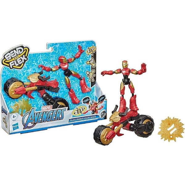 Marvel-Flex Rider Iron Man- Bike action figure Figure