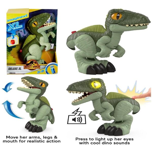 Imaginext Jurassic World Dominion Deluxe Growlin Giga XL Dinosaur Toy Dino Move